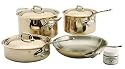 Mauviel Cuprinox Style 7-Piece Stainless-Steel-Lined Copper Cookware Set