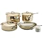 Mauviel Cuprinox Style 7-Piece Stainless-Steel-Lined Copper Cookware Set