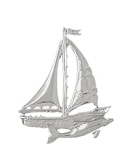 Clevereves 14K White Gold Pendant Sailboat 7.8 - Gram(s)