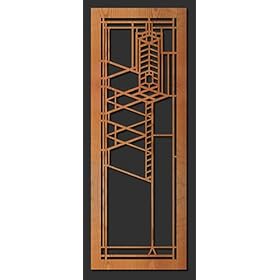 Frank Lloyd Wright Robie Art Glass Window B Wall Element Cherry