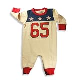 Gold Rush - Infant Boys Long Sleeve Coverall, Beige, Red