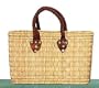 Moroccan Straw Summer Beach / Shopper / Tote Bag 14"x9"x4.5"