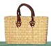 Moroccan Straw Summer Beach / Shopper / Tote Bag 14"x9"x4.5"