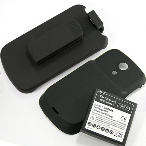 [Aftermarket Product] Swivel Belt Clip Holster+Extended Battery Backup Spare Extra Power Replace Replacement+Back Door Plate Panel Cover Faceplate Panel Fascia For Samsung Epic 4G