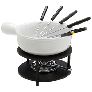 Kitchen Supply 10-Piece Ceramic Cheese-Fondue Set by Kitchen Supply