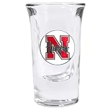 Bergamot Nebraska Cornhuskers Fluted Shot Glass Set of 2