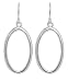 Sterling Silver Oval Dangle Earrings