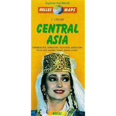 Nelles Central Asia Travel Map with Turkmenistan, Uzbekistan, Tajikistan, Kyrgyzstan (Nelles Maps)