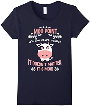 Women's Friends Tv Show - Moo Point T-shirt Medium Navy