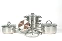 Swan 3 piece Copper Base Pan Set and Matching Steamer