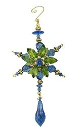 7" Regal Peacock Starburst Dangle Christmas Ornament