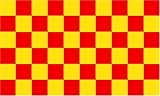 Red and Yellow Checkered Flag - 3 foot by 5 foot Polyester (NEW)
