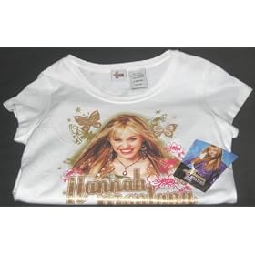 Hannah Montana White Shirt Large 100%Cotton by Hannah Montana