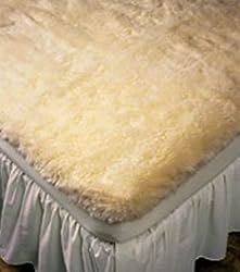 Ultimatt Fully-Fitted Wool Mattress Pads Cream Queen