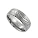 Titanium Comfort Band Ring w/ Matte & Polished Finish