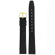 Watch Band Long Black Leather Lizard Grain Mens 18 millimeter