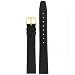 Watch Band Long Black Leather Lizard Grain Mens 16 millimeter