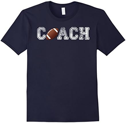 Men's Football Coach T-Shirt End of Season Team Gift Tee Shirt Large Navy