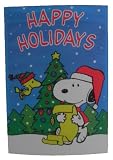Peanuts Garden Flag 12in x 18in - Happy Holidays