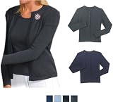 Port Authority Signature Ladies Fine-Gauge Crewneck Cardigan Sweater