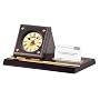Seiko Desk and Table Clock Wooden Case; Name Card Holder and Pen Included #QXG118BLH