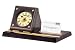 Wooden Tables - Seiko Desk and Table Clock Wooden Case; Name Card Holder and Pen Included #QXG118BLH