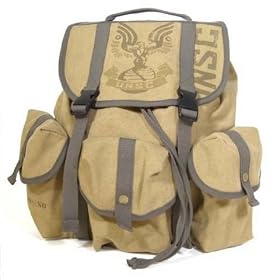 Halo 3: Khaki Canvas Backpack by Enmon