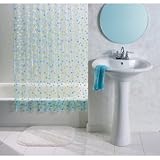InterDesign Glee Shower Curtain, Clear/Rain