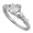 Sterling Silver Clear CZ Heart Irish Claddagh Ring Size 4