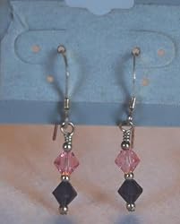 Deep Purple & Pink Swarovski Crystal Earrings