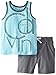 Calvin Klein Baby-Boys Infant Blue Tank Top with Gray Shorts