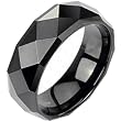 Spikes Tungsten Carbide Black ip Drop Down Edge Ring