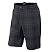 Nike Mens Flat Front Plaid Golf Shorts (34, Grey)