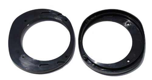 Harley-Davidson Touring 6.5-Inch Batwing Speaker Adapter Trim Black Plastic Rings