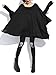 ELLAZHU Women Casual Asymmetric Bat Wings Solid Sweatshirt Onesize GY690 Black