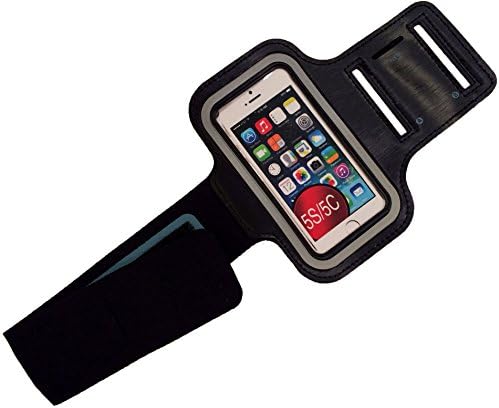 Apple iPhone 5 5s 5c Neoprene Cell Phone Arm Band for Running, Walking, Hiking, and Other Exercise and Sports Activities by ASCT (Black)