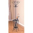 Coat Rack in Sandy Black Finish with Umbrella Stand