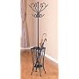 Coat Rack in Sandy Black Finish with Umbrella Stand