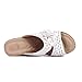 Alexis Leroy Women's Floral Pattern Hollow-out Wedge Backless Slippers Sandals Shoes