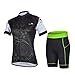 Baleaf Women's Short Sleeve Cycling Jersey 3D Padded and Shorts Set
