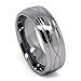 Tungsten Wedding Band, Infinty Tungsten Ring for Men, High Polish with Laser Infinity Design, Domed, 8mm