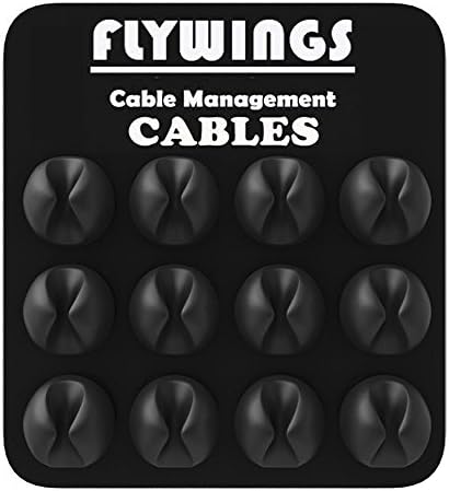 12 PCS Cabledrop Cable Management System (Cables (Black)