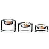 Orrefors Puck Votives, Set of 3
