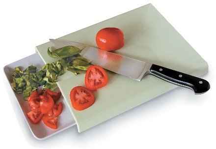 iSi Veggie-Cutting Board with Tray, Green