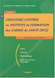 Concours d'entr�e en instituts de formation des cadres de sant�(2004)