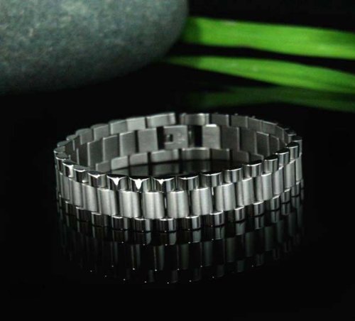 Click here to buy CLASSY JUBILEE SOLID STAINLESS STEEL BRACELET FOR MEN .61 x 8.25.