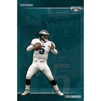 Professionally Framed Donovan McNabb POSTER Philadelphia Eagles NFL Football - 24x36 with RichAndFramous Black Wood Frame