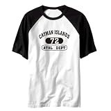 T-Shirt Raglan White  Cayman Islands 72 Athl Dept  Country