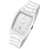 Cirros Luxury Unisex White Ceramic Watch with Date. Model 2296GW-MD