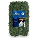 GE 45-ft Indoor/Outdoor Soft Hanging Pine Artificial Garland with 150 Clear Lights